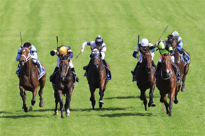 SYDNEY, AUSTRALIA - MARCH 12: Sam Clipperton on Stockman wins race 7 the Furphy Sky High Stakes during Sydney Racing Chandon Ladies Day at Rosehill Gardens on March 12, 2022 in Sydney, Australia. (Photo by Mark Evans/Getty Images)