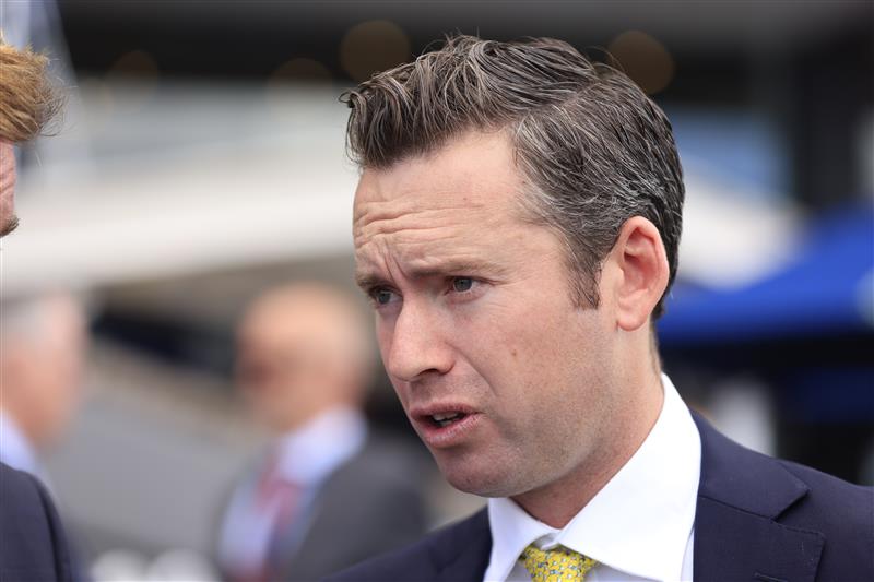 SYDNEY, AUSTRALIA - MARCH 12: Adrian Bott looks on during Sydney Racing Chandon Ladies Day at Rosehill Gardens on March 12, 2022 in Sydney, Australia. (Photo by Mark Evans/Getty Images)
