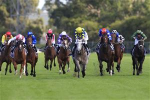 SYDNEY, AUSTRALIA - MARCH 12: Jason Collett on Lighthouse wins race 8 the Coolmore Classic during Sydney Racing Chandon Ladies Day at Rosehill Gardens on March 12, 2022 in Sydney, Australia. (Photo by Mark Evans/Getty Images)