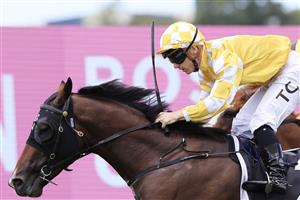 SYDNEY, AUSTRALIA - MARCH 12: Tim Clark on Rise Of The Masses wins race 3 the Bowermans Pago Pago Stakes during Sydney Racing Chandon Ladies Day at Rosehill Gardens on March 12, 2022 in Sydney, Australia. (Photo by Mark Evans/Getty Images)