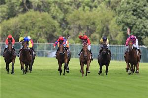 SYDNEY, AUSTRALIA - MARCH 12: Tommy Berry on She's Extreme wins Race 2 the Cellarbrations Magic Night Stakes during Sydney Racing Chandon Ladies Day at Rosehill Gardens on March 12, 2022 in Sydney, Australia. (Photo by Mark Evans/Getty Images)