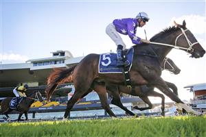 SYDNEY, AUSTRALIA - MARCH 12: Tommy Berry on Rousseau wins race 10 the Corrine Handicap during Sydney Racing Chandon Ladies Day at Rosehill Gardens on March 12, 2022 in Sydney, Australia. (Photo by Mark Evans/Getty Images)