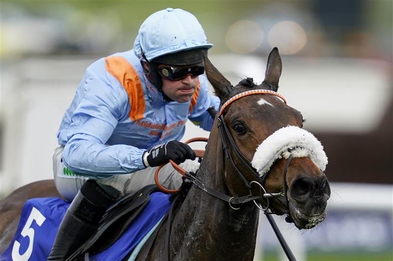 CHELTENHAM, ENGLAND - MARCH 15: Nico de Boinville riding Maries's Rock win The Close Brothers Mares' Hurdle on day one of The Festival at Cheltenham Racecourse on March 15, 2022 in Cheltenham, England. (Photo by Alan Crowhurst/Getty Images)