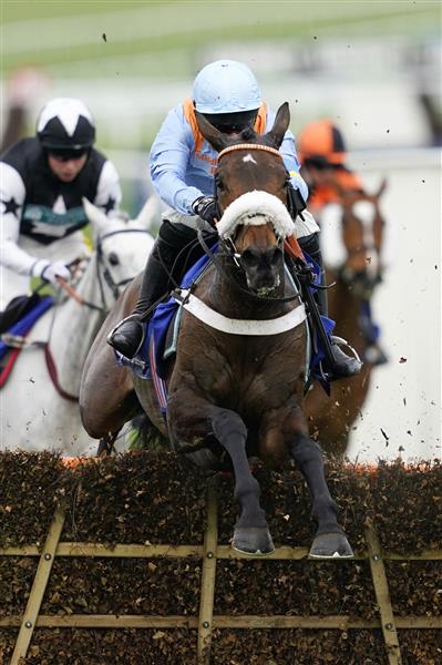 CHELTENHAM, ENGLAND - MARCH 15: Nico de Boinville on Marie's Rock jumps the last hurdle to win The Mares’ Hurdle race during day one of the Cheltenham Festival 2022 at Cheltenham Racecourse on March 15, 2022 in Cheltenham, England. (Photo by Alan Crowhurst/Getty Images)
