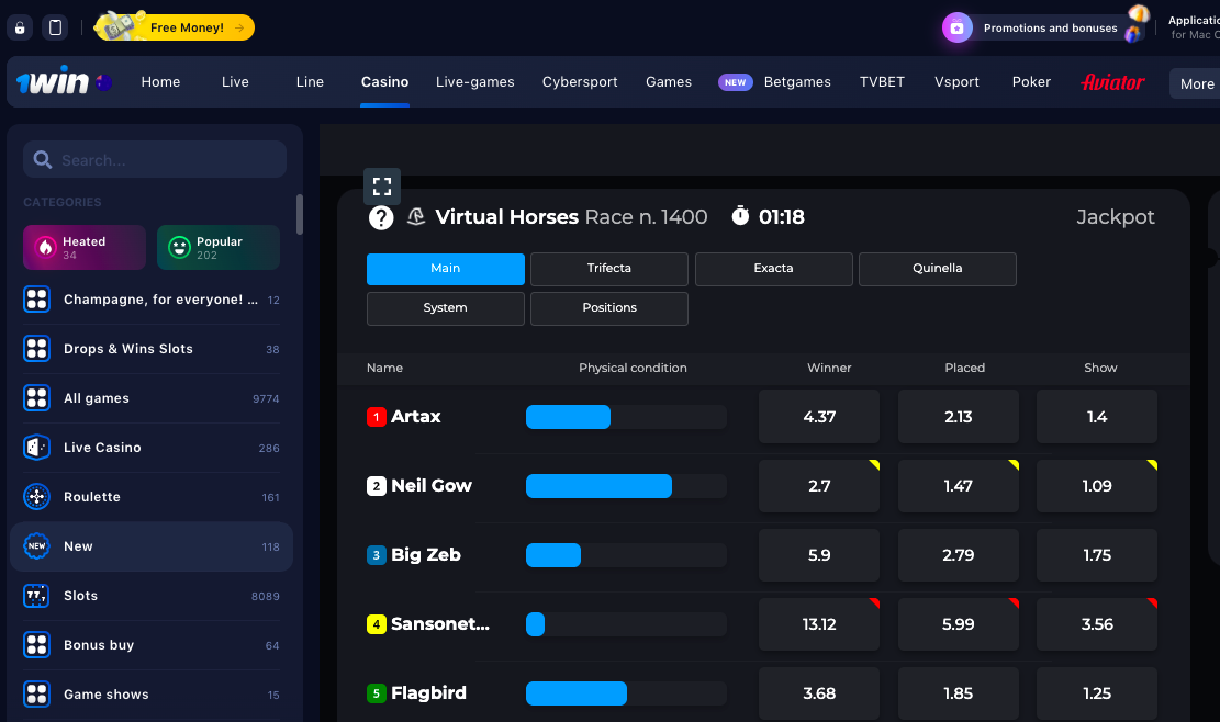 Bet on Virtual Horse Racing
