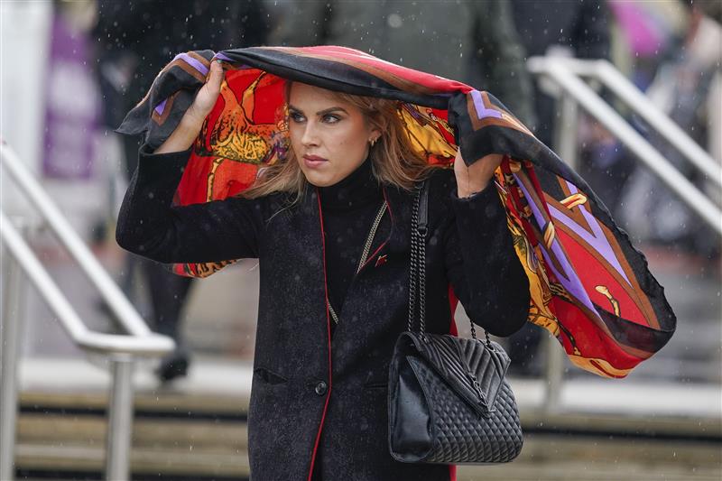 CHELTENHAM, ENGLAND - MARCH 16: Heavy rain falls on day two of The Festival at Cheltenham Racecourse on March 16, 2022 in Cheltenham, England. (Photo by Alan Crowhurst/Getty Images)