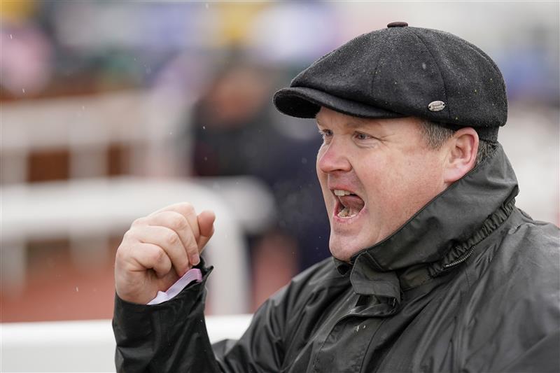 CHELTENHAM, ENGLAND - MARCH 16: A delighted Gordon Elliott after training Commander Of Fleet to win The Coral Cup Handicap Hurdle on day two of The Festival at Cheltenham Racecourse on March 16, 2022 in Cheltenham, England. (Photo by Alan Crowhurst/Getty Images)