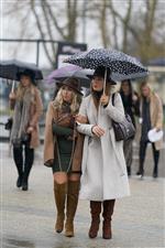 CHELTENHAM, ENGLAND - MARCH 16: Heavy rain falls on day two of The Festival at Cheltenham Racecourse on March 16, 2022 in Cheltenham, England. (Photo by Alan Crowhurst/Getty Images)
