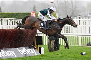 CHELTENHAM, ENGLAND - MARCH 16: Charlie Deutsch on L'Homme Presse clear the last to win the Brown Advisory Novices' Chase race during day two of Cheltenham Festival 2022 at Cheltenham Racecourse on March 16, 2022 in Cheltenham, England. (Photo by Mike Hewitt/Getty Images)