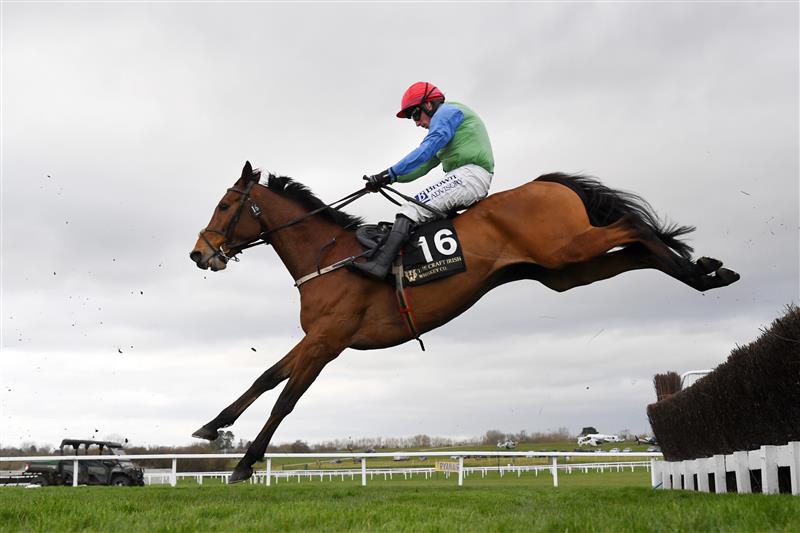 CHELTENHAM, ENGLAND - MARCH 17: Sean Flanagan on Born By The Sea clear the third last in The Craft Irish Whiskey Co. Plate Handicap Chase race during day three of The Cheltenham Festival 2022 at Cheltenham Racecourse on March 17, 2022 in Cheltenham, England. (Photo by Mike Hewitt/Getty Images)