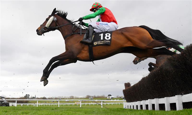 CHELTENHAM, ENGLAND - MARCH 17: Harry Skelton on Spiritofthegames clear the third last in The Craft Irish Whiskey Co. Plate Handicap Chase race during day three of The Cheltenham Festival 2022 at Cheltenham Racecourse on March 17, 2022 in Cheltenham, England. (Photo by Mike Hewitt/Getty Images)