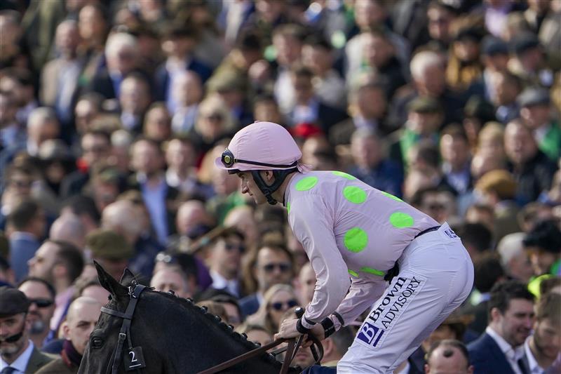 CHELTENHAM, ENGLAND - MARCH 17: Patrick Mullins on day three of The Festival at Cheltenham Racecourse on March 17, 2022 in Cheltenham, England. (Photo by Alan Crowhurst/Getty Images)
