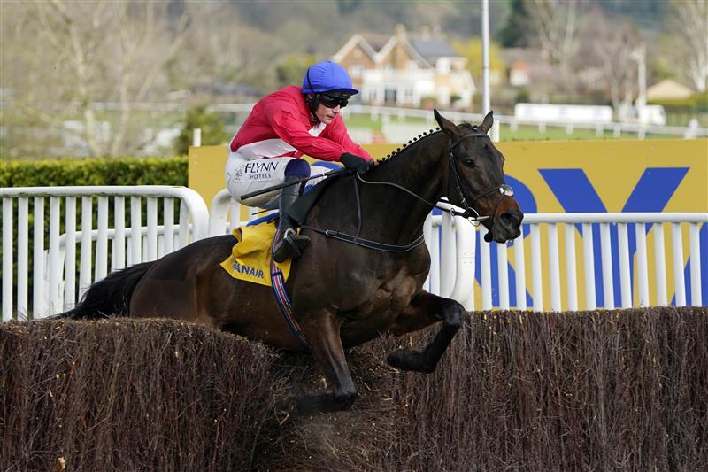 CHELTENHAM, ENGLAND - MARCH 17: Paul Townend on Allaho clears the last to win The Ryanair Chase race during day three of The Cheltenham Festival 2022 at Cheltenham Racecourse on March 17, 2022 in Cheltenham, England. (Photo by Alan Crowhurst/Getty Images)