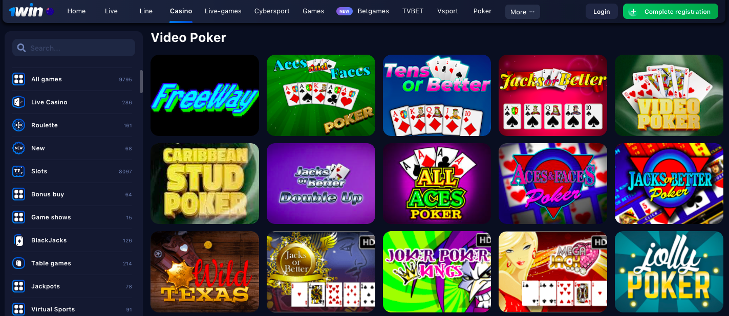 Play Video Poker Games