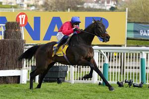 CHELTENHAM, ENGLAND - MARCH 17: Paul Townend on Allaho clears the last to win The Ryanair Chase race during day three of The Cheltenham Festival 2022 at Cheltenham Racecourse on March 17, 2022 in Cheltenham, England. (Photo by Alan Crowhurst/Getty Images)
