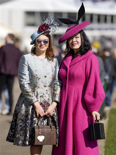 CHELTENHAM, ENGLAND - MARCH 18: Fashion on day four of The Festival at Cheltenham Racecourse on March 18, 2022 in Cheltenham, England. (Photo by Alan Crowhurst/Getty Images)