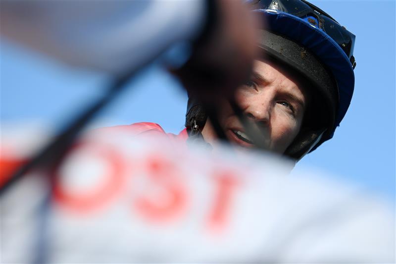 CHELTENHAM, ENGLAND - MARCH 18: Rachael Blackmore on A Plus Tard looks on after winning The Boodles Cheltenham Gold Cup Chase race during day four of the Cheltenham Festival 2022 at Cheltenham Racecourse on March 18, 2022 in Cheltenham, England. (Photo by Mike Hewitt/Getty Images)