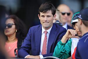 SYDNEY, AUSTRALIA - MARCH 19: James Cummings looks on during Sydney Racing Longines Golden Slipper Day, at Rosehill Gardens on March 19, 2022 in Sydney, Australia. (Photo by Mark Evans/Getty Images)