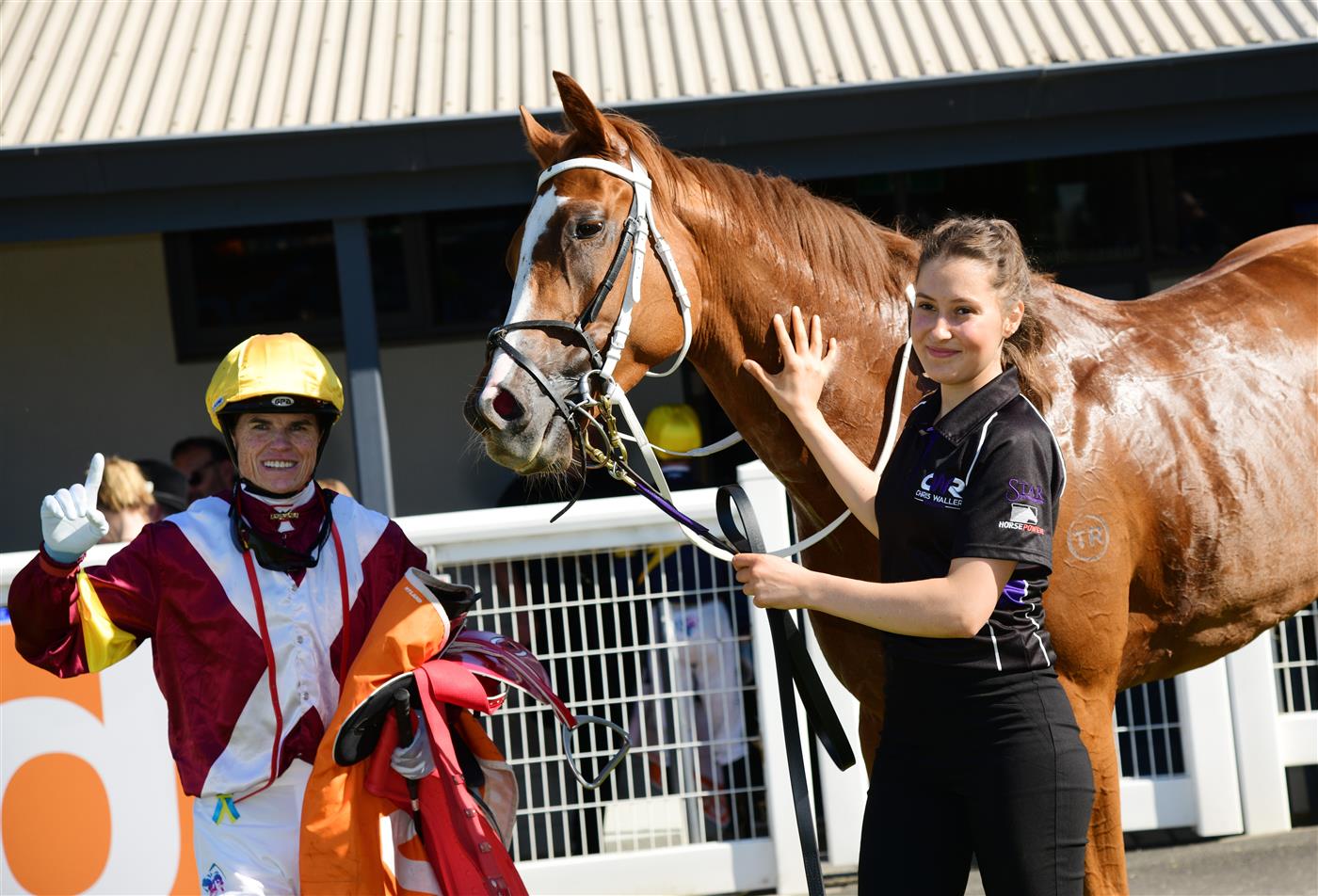 MELBOURNE, AUSTRALIA - MARCH 26: Craig Williams riding Crystal Pegasus after winning Race 6, the Neds Mornington Cup, during Mornington Cup Day at Mornington Racecourse on March 26, 2022 in Melbourne, Australia. (Photo by Vince Caligiuri/Getty Images)