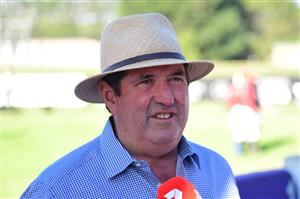 MELBOURNE, AUSTRALIA - MARCH 26: Trainer Tony Noonan after riding It's Tornado Storm wins Race 9, the No Fuss Event Hire Handicap during Mornington Cup Day at Mornington Racecourse on March 26, 2022 in Melbourne, Australia. (Getty)