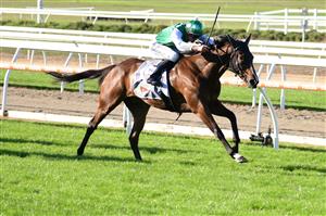 MELBOURNE, AUSTRALIA - MARCH 26: Jake Noonan riding It's Tornado Storm wins Race 9, the No Fuss Event Hire Handicap during Mornington Cup Day at Mornington Racecourse on March 26, 2022 in Melbourne, Australia. (Getty)