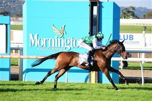 MELBOURNE, AUSTRALIA - MARCH 26: Jake Noonan riding It's Tornado Storm wins Race 9, the No Fuss Event Hire Handicap during Mornington Cup Day at Mornington Racecourse on March 26, 2022 in Melbourne, Australia. (Getty)