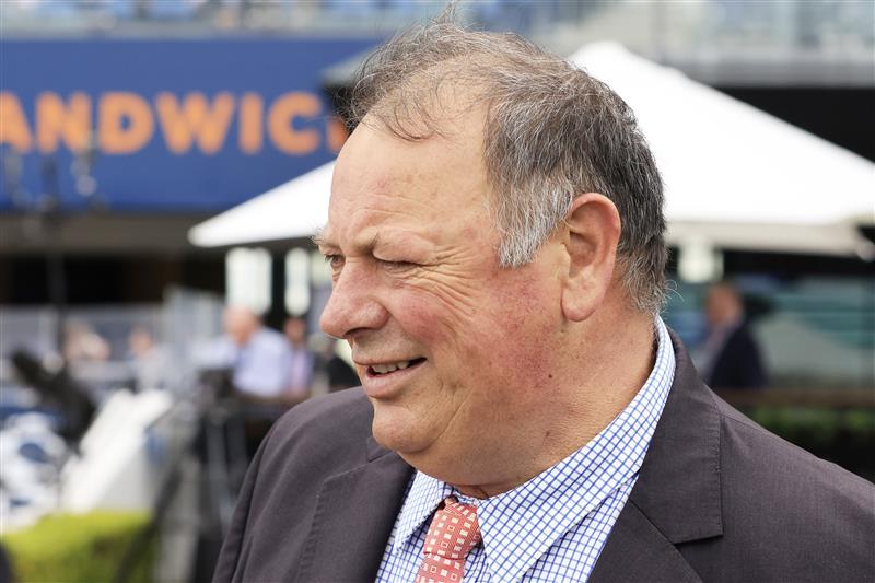 SYDNEY, AUSTRALIA - APRIL 02: Trainer Michael Maroney looks on after winning race 4 the Schweppes Chairman’s Quality with Nerve Not Verve during The Star Championships Day 1 at Royal Randwick Racecourse on April 02, 2022 in Sydney, Australia. (Photo by Mark Evans/Getty Images)