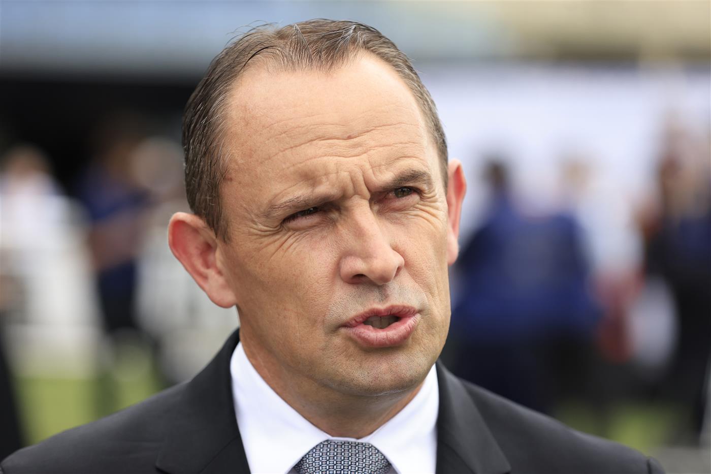 SYDNEY, AUSTRALIA - APRIL 02: Trainer Chris Waller looks on during The Star Championships Day 1 at Royal Randwick Racecourse on April 02, 2022 in Sydney, Australia. (Photo by Mark Evans/Getty Images)