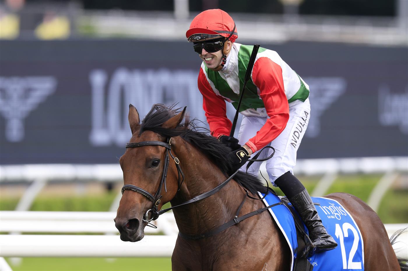 SYDNEY, AUSTRALIA - APRIL 02: Brenton Avdulla on Fireburn wins race 6 the Inglis Sires during The Star Championships Day 1 at Royal Randwick Racecourse on April 02, 2022 in Sydney, Australia. (Photo by Mark Evans/Getty Images)