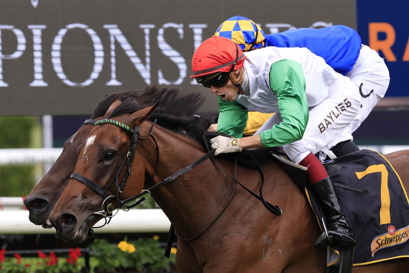 SYDNEY, AUSTRALIA - APRIL 02: Regan Bayliss on Nerve Not Verve wins race 4 the Schweppes Chairman’s Quality during The Star Championships Day 1 at Royal Randwick Racecourse on April 02, 2022 in Sydney, Australia. (Photo by Mark Evans/Getty Images)