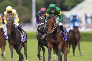 SYDNEY, AUSTRALIA - APRIL 02: William Pike on Semillion wins race 1 the Widden Kindergarten Stakes during The Star Championships Day 1 at Royal Randwick Racecourse on April 02, 2022 in Sydney, Australia. (Photo by Mark Evans/Getty Images)