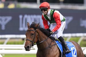 SYDNEY, AUSTRALIA - APRIL 02: Brenton Avdulla on Fireburn wins race 6 the Inglis Sires during The Star Championships Day 1 at Royal Randwick Racecourse on April 02, 2022 in Sydney, Australia. (Photo by Mark Evans/Getty Images)