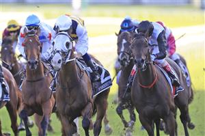 SYDNEY, AUSTRALIA - APRIL 02: Craig Williams on Mr Brightside wins race 9 the Star Doncaster Mile during The Star Championships Day 1 at Royal Randwick Racecourse on April 02, 2022 in Sydney, Australia. (Photo by Mark Evans/Getty Images)