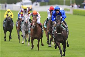 SYDNEY, AUSTRALIA - APRIL 02: Hugh Bowman on Honeycreeper wins race 3 the TAB Adrian Knox Stakes during The Star Championships Day 1 at Royal Randwick Racecourse on April 02, 2022 in Sydney, Australia. (Photo by Mark Evans/Getty Images)