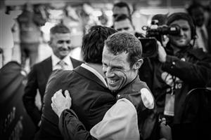 SYDNEY, AUSTRALIA - APRIL 02:John Allen after Hitotsu wins race 7 the Bentley Australian Derby during The Star Championships Day 1 at Royal Randwick Racecourse on April 02, 2022 in Sydney, Australia. (Getty)