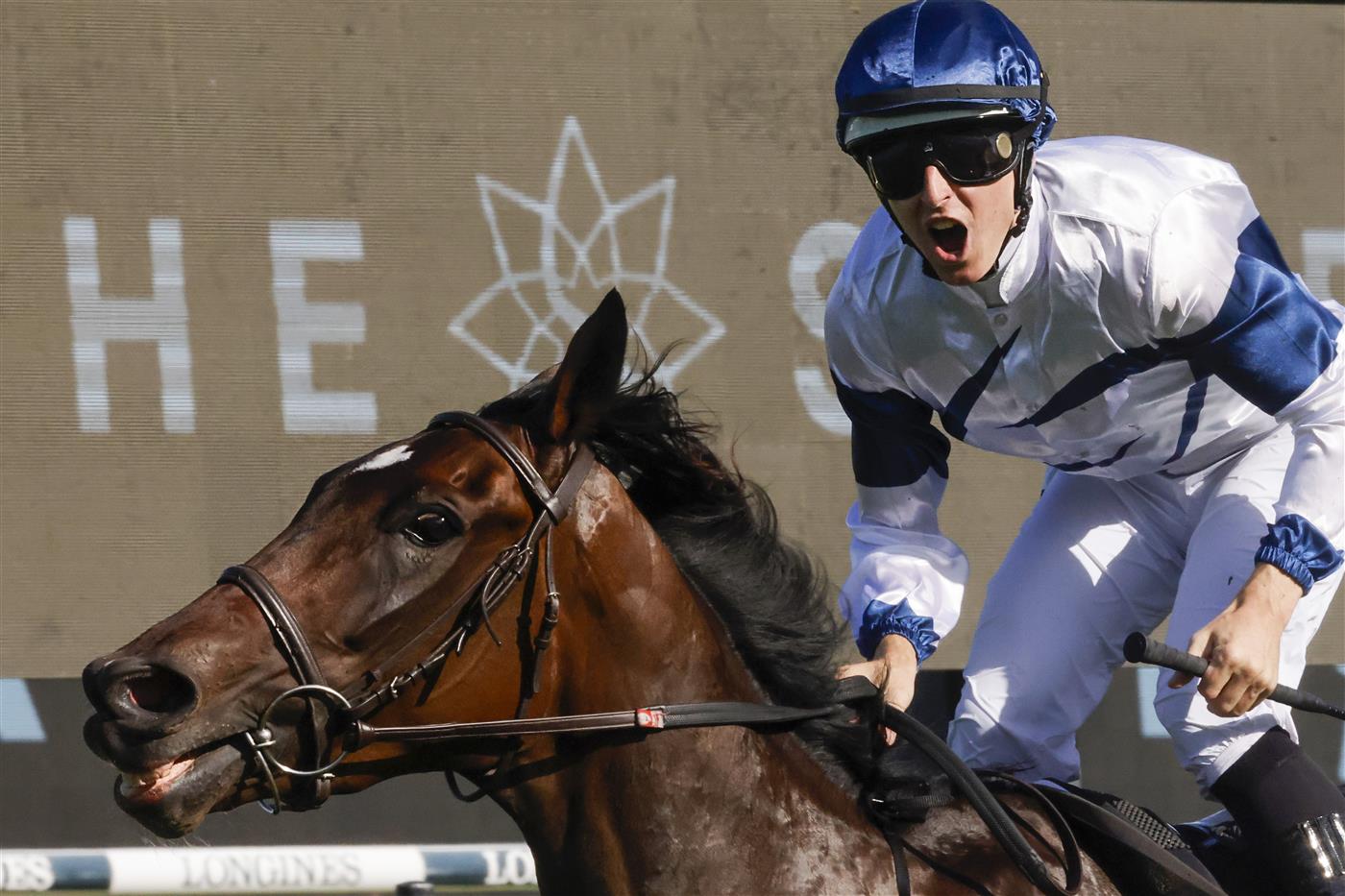 SYDNEY, AUSTRALIA - APRIL 09: Damian Lane on El Patroness wins race 6 The Star Australian Oaks during The Championships Day 2, Longines Queen Elizabeth Stakes Day, at Royal Randwick Racecourse on April 09, 2022 in Sydney, Australia. (Photo by Jenny Evans/Getty Images)