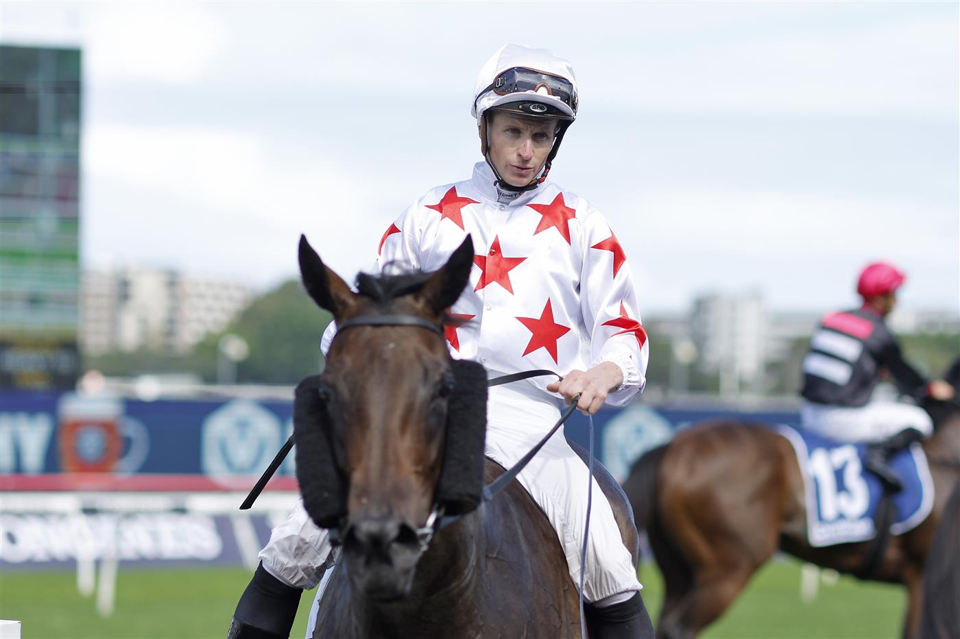 SYDNEY, AUSTRALIA - APRIL 09: James McDonald on Paris Dior returns to scale after winning race 4 the Furphy Percy Sykes Stakes during The Championships Day 2, Longines Queen Elizabeth Stakes Day, at Royal Randwick Racecourse on April 09, 2022 in Sydney, Australia. (Photo by Mark Evans/Getty Images)