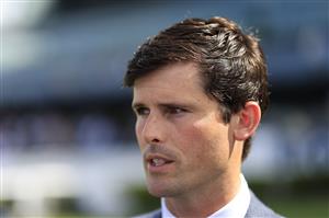 SYDNEY, AUSTRALIA - APRIL 09: James Cummings looks on after winning race 2 with Vilana during The Championships Day 2, Longines Queen Elizabeth Stakes Day, at Royal Randwick Racecourse on April 09, 2022 in Sydney, Australia. (Photo by Mark Evans/Getty Images)