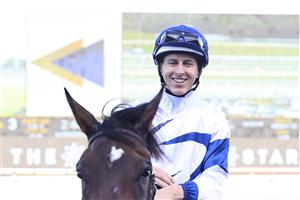 SYDNEY, AUSTRALIA - APRIL 09: Damian Lane on El Patroness returns to scale after winning race 6 The Star Australian Oaks during The Championships Day 2, Longines Queen Elizabeth Stakes Day, at Royal Randwick Racecourse on April 09, 2022 in Sydney, Australia. (Photo by Jenny Evans/Getty Images)