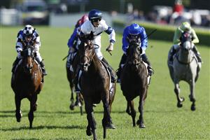 SYDNEY, AUSTRALIA - APRIL 09: Damian Lane on El Patroness wins race 6 the Star Australian Oaks during The Championships Day 2, Longines Queen Elizabeth Stakes Day, at Royal Randwick Racecourse on April 09, 2022 in Sydney, Australia. (Photo by Mark Evans/Getty Images)
