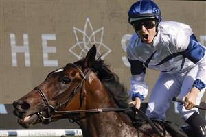 SYDNEY, AUSTRALIA - APRIL 09: Damian Lane on El Patroness wins race 6 The Star Australian Oaks during The Championships Day 2, Longines Queen Elizabeth Stakes Day, at Royal Randwick Racecourse on April 09, 2022 in Sydney, Australia. (Photo by Jenny Evans/Getty Images)