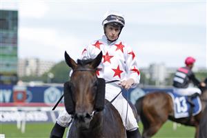 SYDNEY, AUSTRALIA - APRIL 09: James McDonald on Paris Dior returns to scale after winning race 4 the Furphy Percy Sykes Stakes during The Championships Day 2, Longines Queen Elizabeth Stakes Day, at Royal Randwick Racecourse on April 09, 2022 in Sydney, Australia. (Photo by Mark Evans/Getty Images)