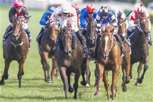 SYDNEY, AUSTRALIA - APRIL 09: James McDonald on Racing Dior wins race 4 the Furphy Percy Sykes Stakes during The Championships Day 2, Longines Queen Elizabeth Stakes Day, at Royal Randwick Racecourse on April 09, 2022 in Sydney, Australia. (Photo by Jenny Evans/Getty Images)
