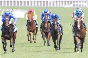 SYDNEY, AUSTRALIA - APRIL 09: Kerrin McEvoy on Williamsburg wins race 1 the Grainshaker Vodka Fernhill Mile during The Championships Day 2, Longines Queen Elizabeth Stakes Day, at Royal Randwick Racecourse on April 09, 2022 in Sydney, Australia. (Photo by Jenny Evans/Getty Images)
