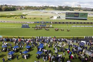 SYDNEY, AUSTRALIA - APRIL 09: Sam Clipperton on Vilana wins race 2 the Bisley Workwear South Pacific Classic during The Championships Day 2, Longines Queen Elizabeth Stakes Day, at Royal Randwick Racecourse on April 09, 2022 in Sydney, Australia. (Photo by Jenny Evans/Getty Images)