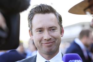 SYDNEY, AUSTRALIA - APRIL 09: Adrian Bott looks on after winning the Sydney Cup with Knights Order during The Championships Day 2, Longines Queen Elizabeth Stakes Day, at Royal Randwick Racecourse on April 09, 2022 in Sydney, Australia. (Photo by Mark Evans/Getty Images)
