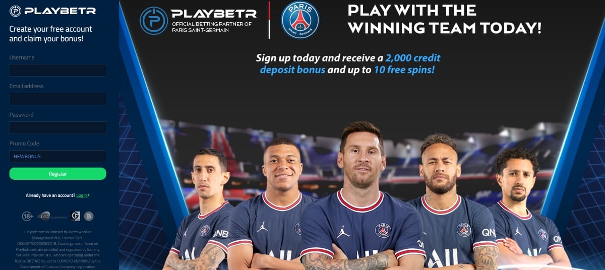 Playbetr promo code