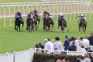 HAWKESBURY, AUSTRALIA - APRIL 30: Joshua Parr on Burgunder wins race 1 the St Johns Park 2yo Clarendon Stakes during Hawkesbury Cup Day at Hawkesbury Race Club on April 30, 2022 in Hawkesbury, Australia. (Photo by Jenny Evans/Getty Images)