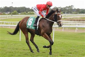 HAWKESBURY, AUSTRALIA - APRIL 30: Chad Schofield on Tycoonist returns to scale after winning race 6 the Hawkesbury Xxxx Gold Rush during Hawkesbury Cup Day at Hawkesbury Race Club on April 30, 2022 in Hawkesbury, Australia. (Photo by Jenny Evans/Getty Images)