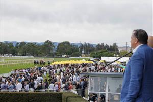 HAWKESBURY, AUSTRALIA - APRIL 30: Hugh Bowman on Deepstrike wins race 4 the Blakes Marine Bm78 Handicap during Hawkesbury Cup Day at Hawkesbury Race Club on April 30, 2022 in Hawkesbury, Australia. (Photo by Jenny Evans/Getty Images)